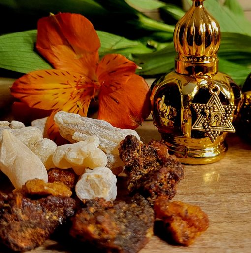 Frankincense, Myrrh, And Royal Balm of Gilead Essential Oil Blend 12ml Jerusalem Gold Bottle with Real24kt Kosher Gold flakes-A sukkot favorite - Image 11